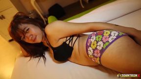 Johntronx - Cute Asian Girl with a Hairy Pussy Loves Riding My Thick Cock