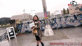 Ugly German housewife picked up and fucked by young stud on the street