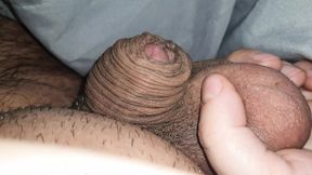 Step mom trying to woke up step son dick by handjob him