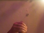 Shooting my load over mirror and camera. floor camera