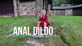 Outdoor anal fuck with a big rubber dildo - medium resolution