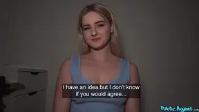 Cute Californian blonde gets a huge dick in public