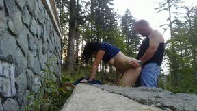 Cock Hungry Mature Cougar Gets Destroyed by Fat Cock Rough Doggy Outdoor Part 1