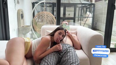 While Step Brother Reading Book Step Sister Use His Cock And Got Cum On Ass