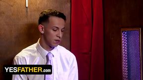 YesFather - Straight Married Man Confesses His Sexual Gloryhole Affairs To Perv Priest Marco Napoli