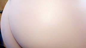 Curvy Babe Spanking Herself