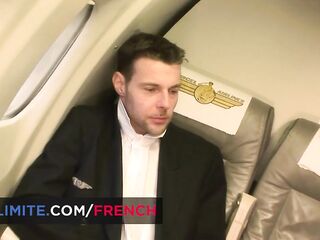 Madison Parker between the pilot and the co-pilot