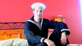 Sailor boy gets to enjoy an impromptu blowjob here