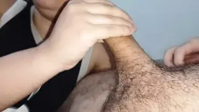 Big greedy mouth fucking cock with his insane blowjob