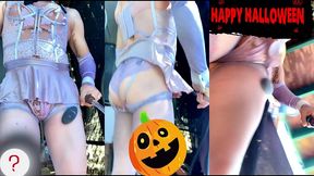 cute femboy very sexy stocking lingerie showing his panties outside