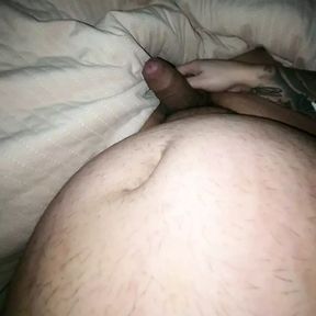 Step son pulled out dick from under blanket and make step mom handjob him to cum