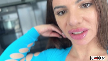 Raissa Bellini has huge tits and a phat ass and takes bbc in pov