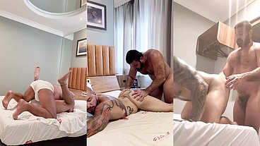 Massive Daddy fucks hot masculine bottom