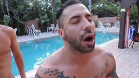 Poolside moist fuck-fest