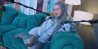 I talk about Y - YOU - ASMR podcast SFW talking goth skinny girl dreadlocks tattoo model inked girl