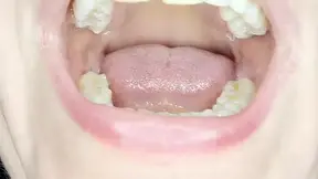 Open Mouth Chewing: Disgusting Dark Weed-like Candy (Wet Mouth POV & Tongue Show)
