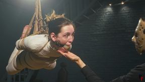 Stacy - True Rope Bunny Bliss Part 3 - Complete Bandage Mummification in Suspended Hogtie (UHD 4K MP4)