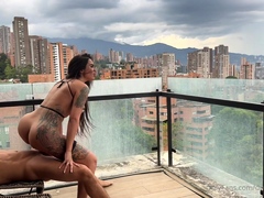 Latina bombshell takes hard cock on wild journey to orgasm