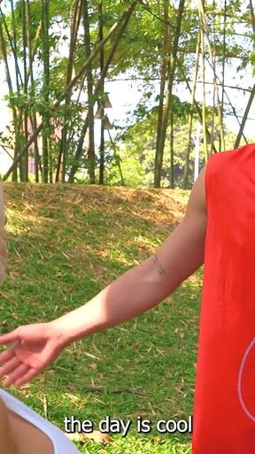 Outdoor Sex with My Horny Neighbor with Big Tits - Danner Mendez and Naty Delgado