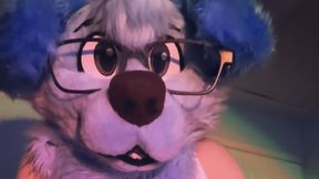 Pup in fursuit cumming in his briefs!