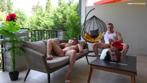 Shameless Step-mom: Naked, Tanned, and Throatfucked by Her Horny Stepson!