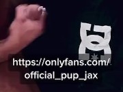 Jacking off huge cum shot onto DC shirt to wear.
