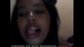 Ebony brazilian plays with boobs on camby GranDBastard ebony sex live webcam live