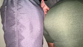 She Accidentally Touches a Stranger's Big Dick in the Queue