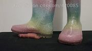 LittleShoes - Preview Cock Crush Rainbow Rain Boots Size 34
