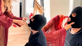 Virgin Sub Cleans Up Goddesss Room After Night With Her Alphas