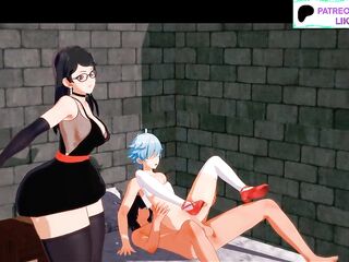 CYTE SEXUALLY EXCITED FEMBOY DRILLED WITCH UCHIHA SARADA DANCE AND GETTING CREAMPIE - ANIME ANIMATION