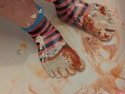 Creamy Toe Sock Valentine