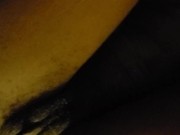 Hot Black chick chained up for white daddy