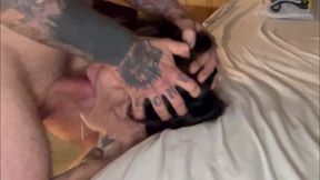 giving blowjob getting facefucked