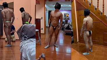 Gymbros se desnudan y prueban tangas en busca de patrocinadores