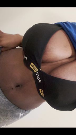 Showing off How Big and Full They Are, Are You Gonna Come and Help Me Empty Them?