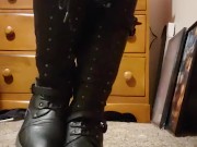 Squeaky Leather Combat Boots 2