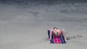 Sensual Nude Beach Goddess Captured by Drone - Ultimate Aerial Beauty