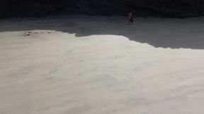 Sensual Nude Beach Goddess Captured by Drone - Ultimate Aerial Beauty