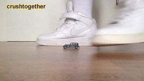 Tiny cars crushed Nikes!