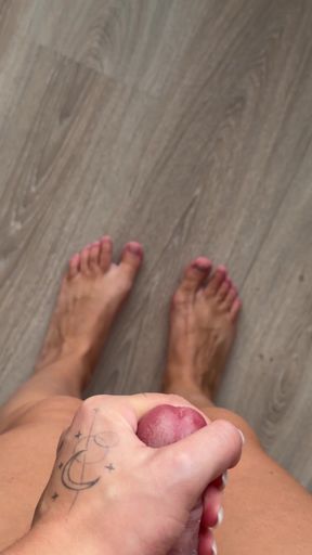 Zebra-striped farm girl gets a group blowjobs