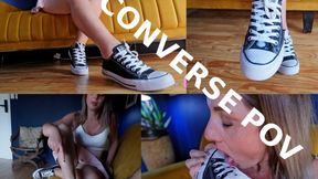 Handjob + Sneakerjob + Cum-Licked Converse (2 loads) 1080p