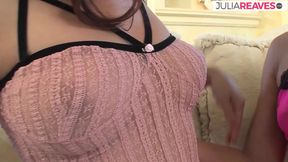 Sluts wet dildos while sucking them before sliding them into pussies