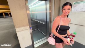 Smoking Blowjob - Make Stranger Happy in Parking Garage