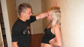 Amateur Russian slag is about to let him inside of her hole