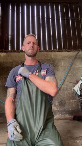 Farmer Wanks in Dirty Work Gear