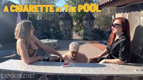 LADY SCARLET & MISTRESS ZEIDA - A CIGARETTE AT THE POOL hd - UNA SIGARETTA IN PISCINA