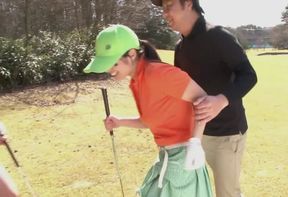 Sexy Asian girl loves golf but she loves cock even more