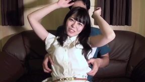 Japanese cute girl tickling