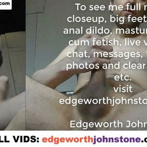 EDGEWORTH JOHNSTONE Jerking Off Tease CENSORED video cumshot - Slim gay man masturbating till ejaculation